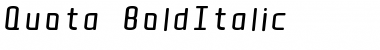 Quota Bold Italic Font Title Preview