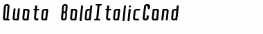 Quota Bold Italic Cond. Font Title Preview