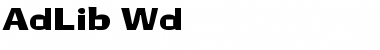AdLib Wd Regular Font Title Preview