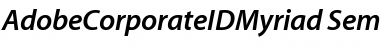 AdobeCorporateIDMyriad-SemiBold Semi BoldItalic Font Title Preview