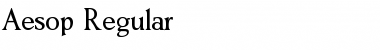 Aesop Regular Font Title Preview