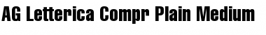 AG Letterica Compr-Plain Medium Font Title Preview