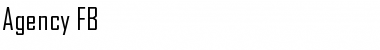 Agency FB Regular Font Title Preview