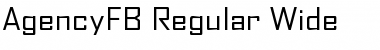 AgencyFB Regular Wide Regular Font Title Preview