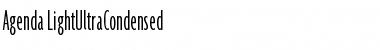 Agenda LightUltraCondensed Font Title Preview