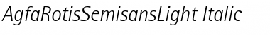 Agfa Rotis Semisans Light Italic Font Title Preview