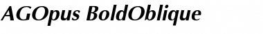 AGOpus BoldOblique Font Title Preview