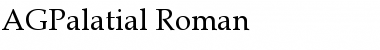 AGPalatial Roman Font Title Preview
