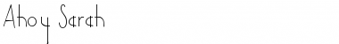 Ahoy Sarah Regular Font Title Preview