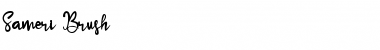 Sameri Brush Regular Font Title Preview