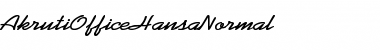 AkrutiOfficeHansa Normal Font Title Preview