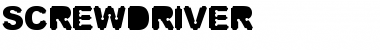 Screwdriver Regular Font Title Preview