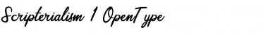 Scripterialism Regular Font Title Preview