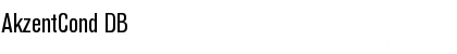AkzentCond DB Regular Font Title Preview