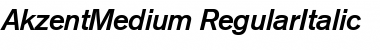 AkzentMedium RegularItalic Font Title Preview