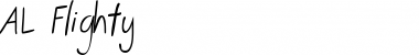 AL Flighty Regular Font Title Preview