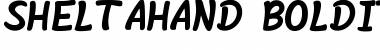Shelta Hand* Bold Italic Font Title Preview