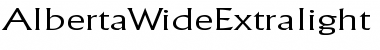 AlbertaWideExtralight Regular Font Title Preview