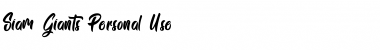 Siam Giants - Personal Use Regular Font Title Preview