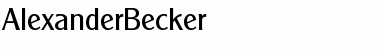 AlexanderBecker Regular Font Title Preview
