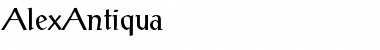 AlexAntiqua Normal Font Title Preview