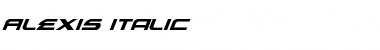Alexis Italic Italic Font Title Preview