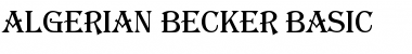 Algerian Becker Basic Regular Font Title Preview