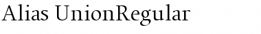 Alias UnionRegular Regular Font Title Preview