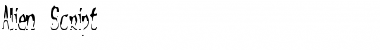 Alien Script Regular Font Title Preview