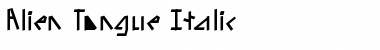 Alien Tongue Italic Font Title Preview