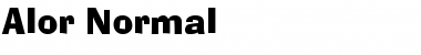 Alor Normal Font Title Preview