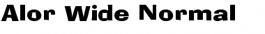 Alor Wide Normal Font Title Preview