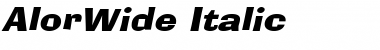 AlorWide Italic Font Title Preview
