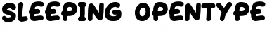 Sleeping Regular Font Title Preview