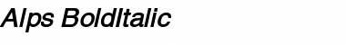 Alps BoldItalic Font Title Preview