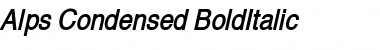 Alps Condensed BoldItalic Font Title Preview