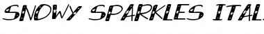 Snowy Sparkles Italic Font Title Preview