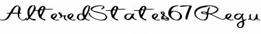 AlteredStates67 Regular Font Title Preview