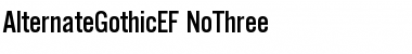 AlternateGothicEF NoThree Font Title Preview