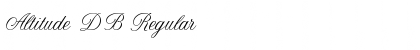 Altitude DB Regular Font Title Preview