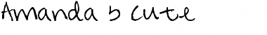 Amanda's Cute Regular Font Title Preview