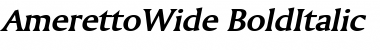 AmerettoWide BoldItalic Font Title Preview