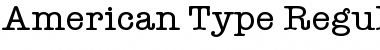 American Type Regular Font Title Preview