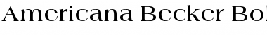 Americana Becker Bold Font Title Preview
