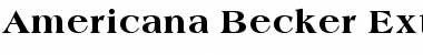 Americana Becker Ext Bold Regular Font Title Preview