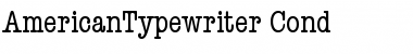 AmericanTypewriter Cond Font Title Preview