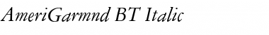 AmeriGarmnd BT Italic Font Title Preview