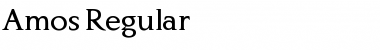 Amos Regular Font Title Preview