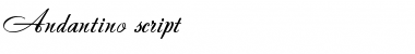 Andantino script Regular Font Title Preview