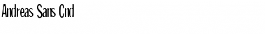Andreas Sans Cnd Regular Font Title Preview